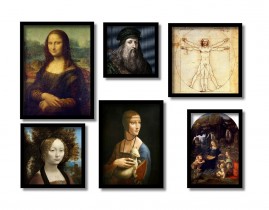 Leonardo Da Vinci  Quadros Mais Famosos Do Pintor Kit 6