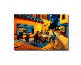 Van Gogh Lançamento Releitura Café Terrace Tela 80x50