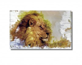 Quadro Grande Leão Rei Arte Gráfica Tela Canvas Salas 80x50