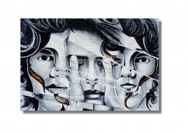 Quadro Mural Artista de Rua Tela Canvas Salas Quarto 80x50