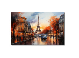 Quadro Decorativo Torre Eiffel Paris  Salas Tela 80x50