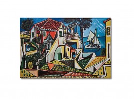 Picasso Paisagem Mediterrânea Quadro Salas Tela Canvas 90x60